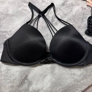 Victoria's Secret Black Strappy Push-Up Bra